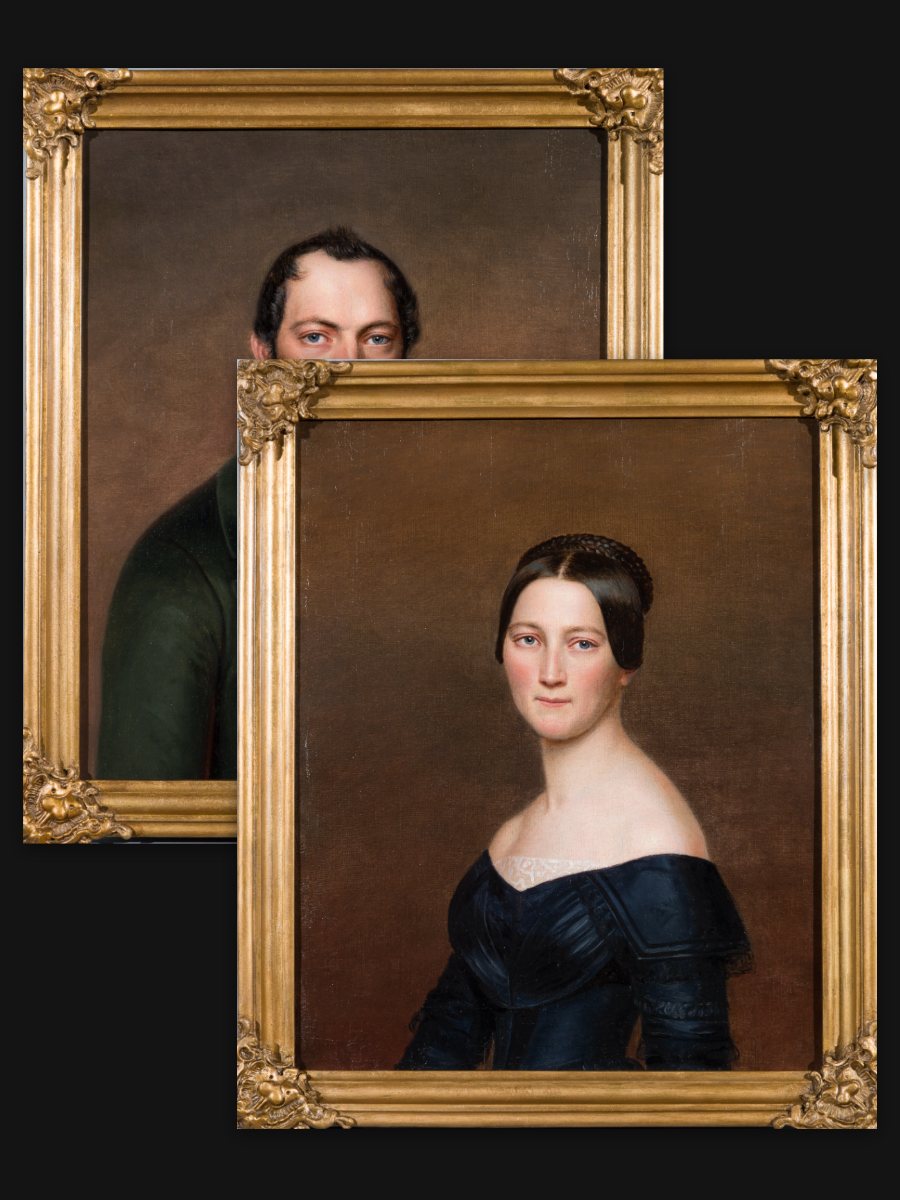 Companion Portraits of Mr. and Mrs. Kieswetter